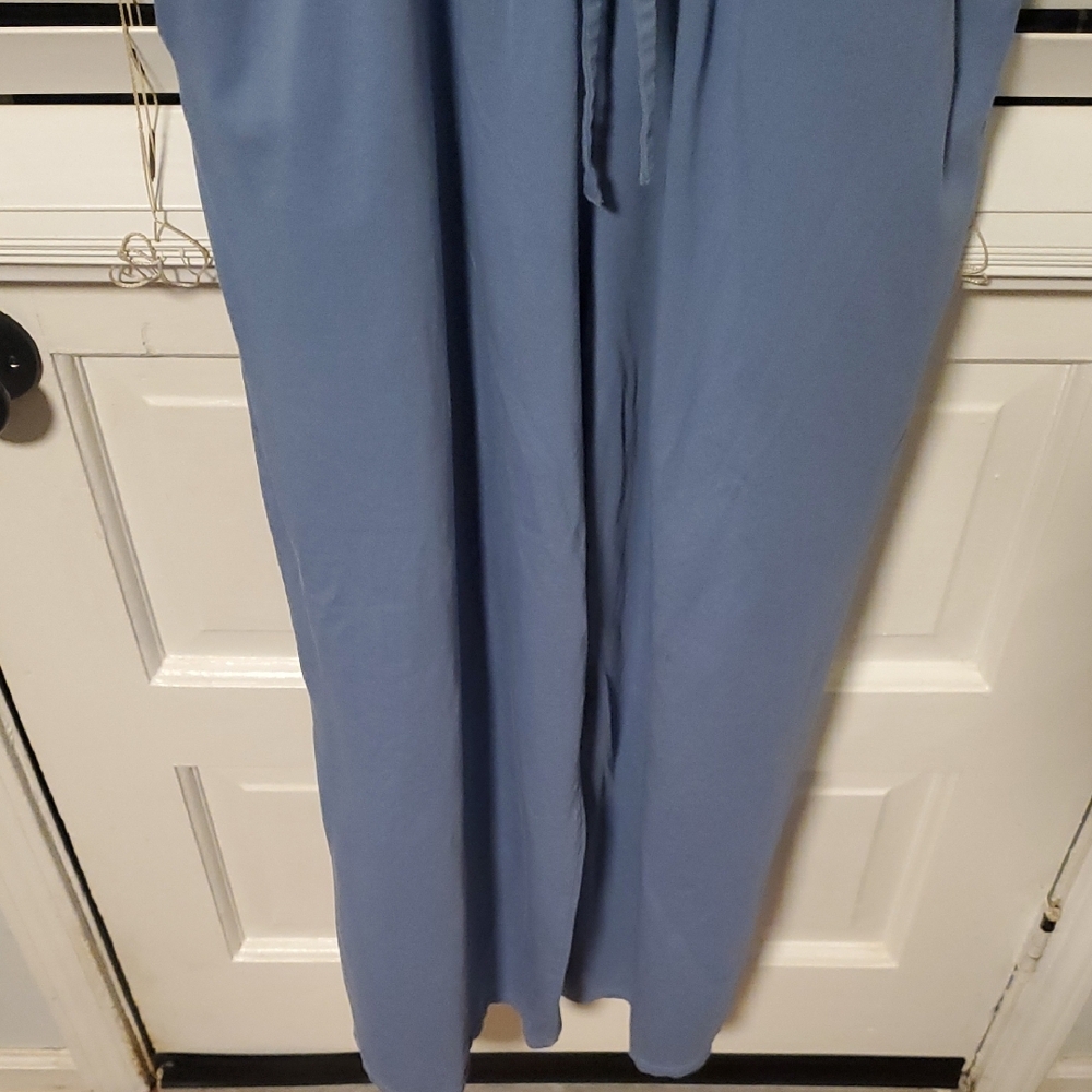 Athleta Dusty Blue V-Neck Jumpsuit - Picture 7 of 11